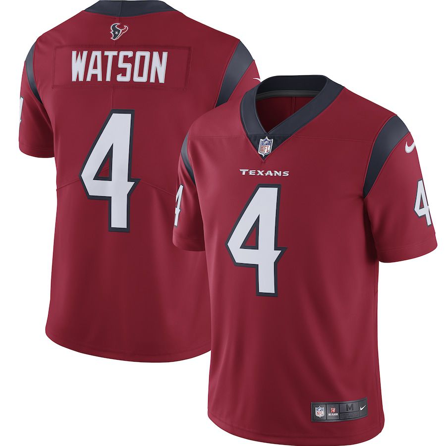 Men Houston Texans #4 Deshaun Watson Red Nike Vapor Limited NFL Jersey